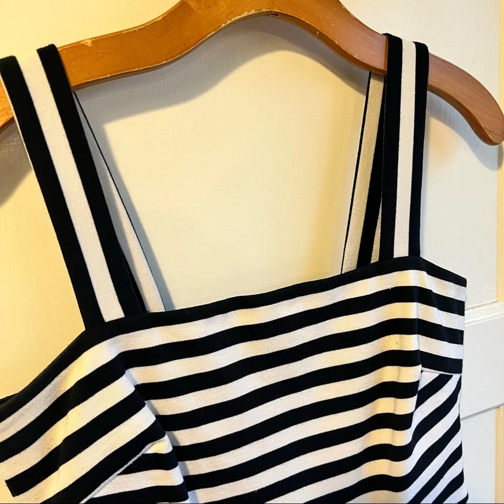 Price reduced: Michael Kors navy blue and white striped dress - Picture 2 of 5